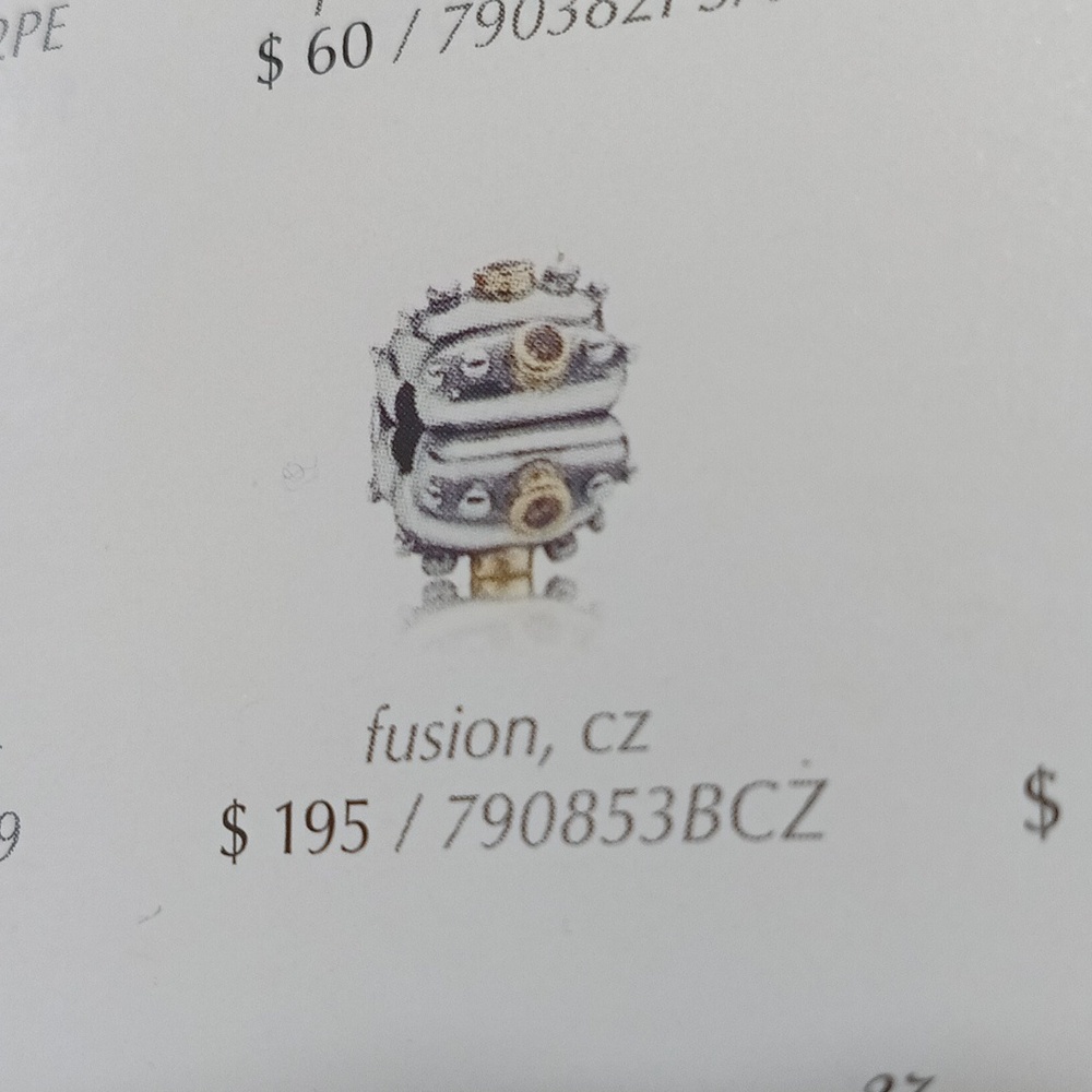 Pandora Clip 14k/Silver Brown CZ Fusion Vintage  (2 Listed Separately) - Picture 6 of 6